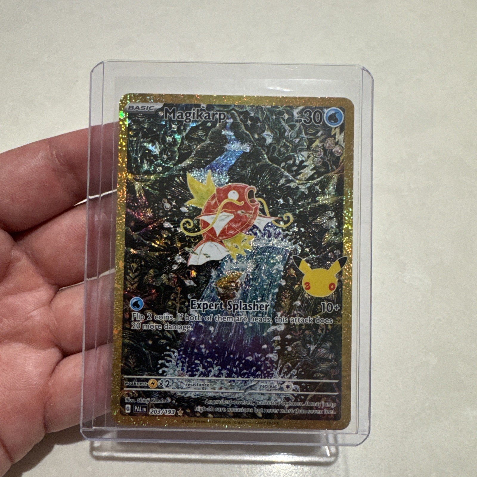 2026 Pokemon 30th Anniversary Magikarp 203/193 Sv02: Paldea Evolved Holo