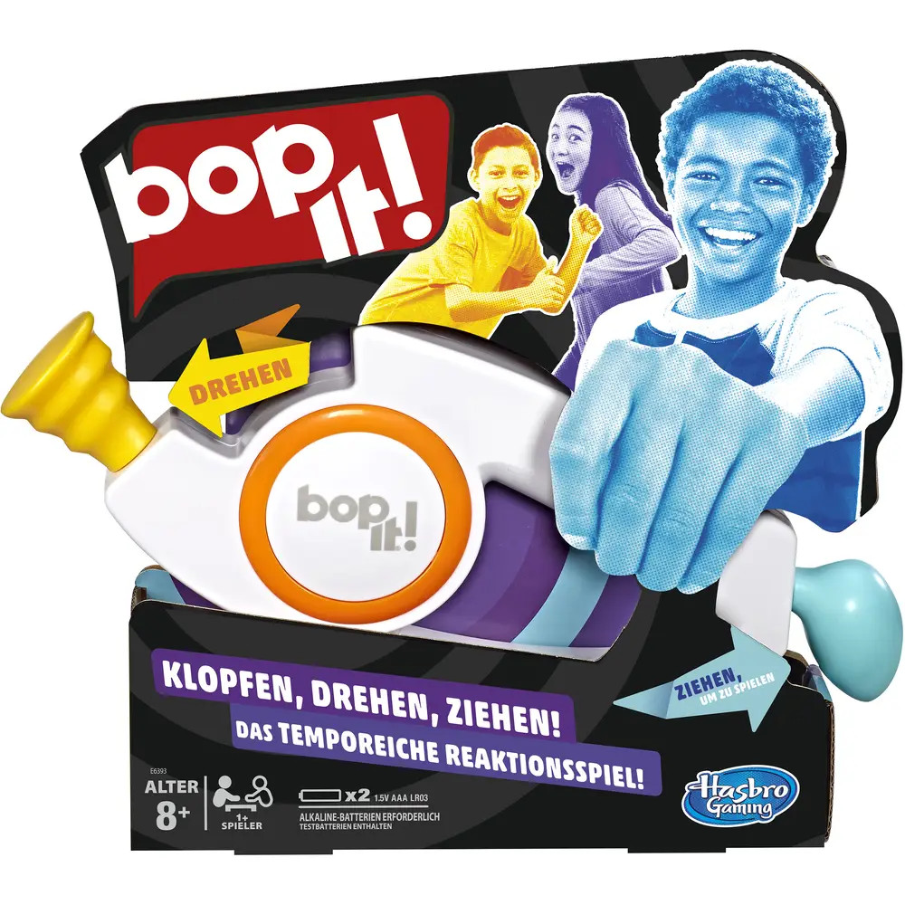 Hasbro Gaming Bop It Elektronisches Spiel, Familienspiele für Partys und Spieleabende, Einzel- oder Multiplayer-Modus, Spaß mit Freunden und Familie, Partyspiel für Kinder ab 8 Jahren - Bild 2