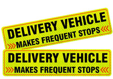 2Pack Delivery Vehicle Car Magnet,Delivery Vehicle Signs for Car,Reflective
