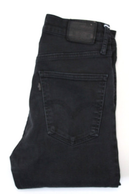 Levi's Mile High Super Skinny Big E Damen Jeans W27 L32 Schwarz Denim LEVK207