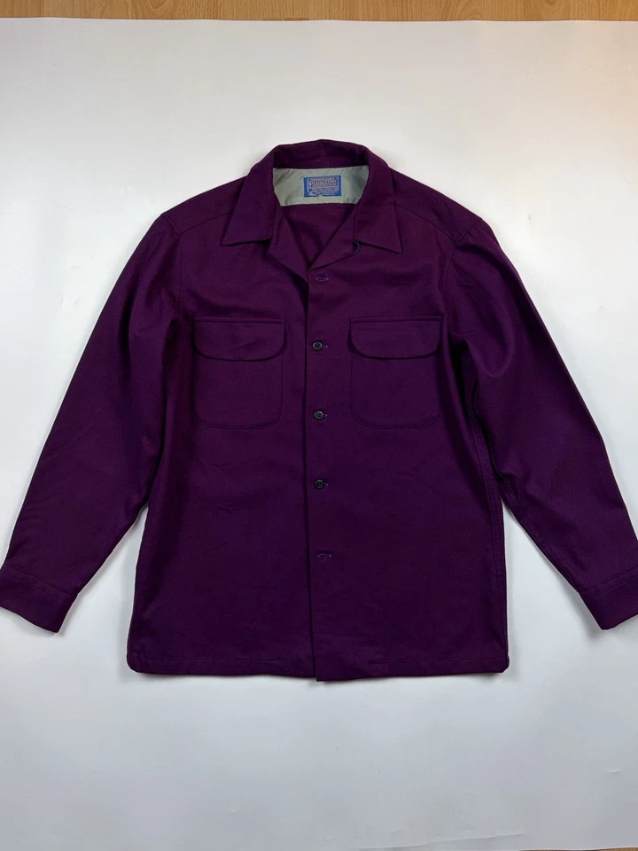 Vintage Pendleton Purple Virgin Wool Overshirt - Size Medium - Image 3 of 4