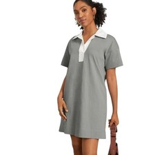 Everlane Grey Polo Collar T Shirt Dress Organic Cotton Soft Size S NWT $68