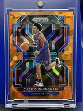 Panini 2021-22 Prizm Cade Cunningham Orange Ice Prizm Rookie #282 Pistons