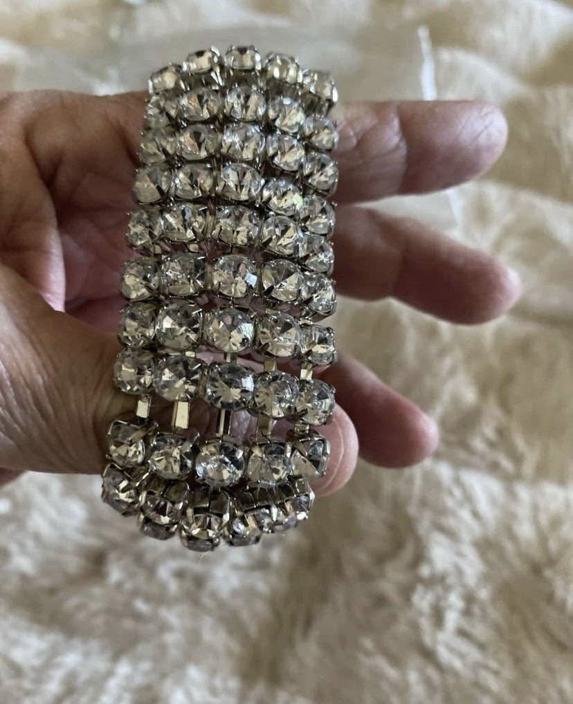 Two Beautiful Rhinestone Bracelets - image 2