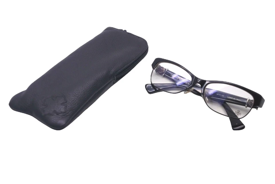 Chrome Hearts LOVE GLOVE BS Flare Black Plastic Silver 925 54□17-136 Glasses - Image 2 of 4