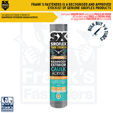 SX Siroflex Trade Strength RAINPROOF EXTERIOR CAULK ACRYLIC 📦BULK BUY 1-6 PACK