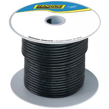 Tinned Copper Marine Wire, 6 AWG, Black, 100 Ft.