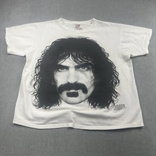 Vintage 90s Frank Zappa Big Face Portrait T-Shirt Sz XL Barking Pumpkins Records