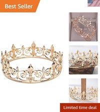 Majestic 6.3-Inch King Crown - Elegant Medieval Headpiece for Birthday  Cosplay