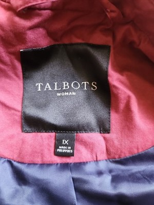 Talbots Woman Red Wool Blend Peplum Style Blazer Jacket Size 1X