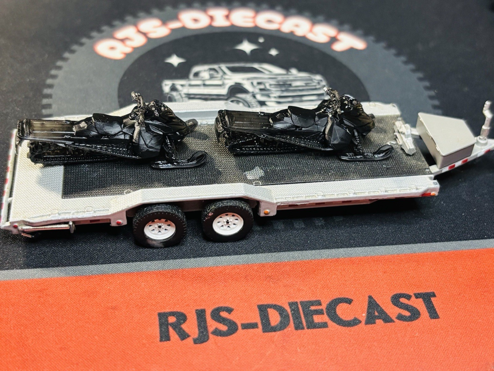 1/64 “black” 3D Printed 1x Snowmobile For Farm Diecast Diorama Greenlight