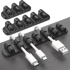 Upgraded Cable Holder, Cable Management Cord Organizer Clips Silicone Self