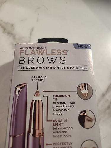 Finishing Touch Flawless Brows 18K Gold Plated Hair Remover Purple NEU All Skin - Bild 9 von 12