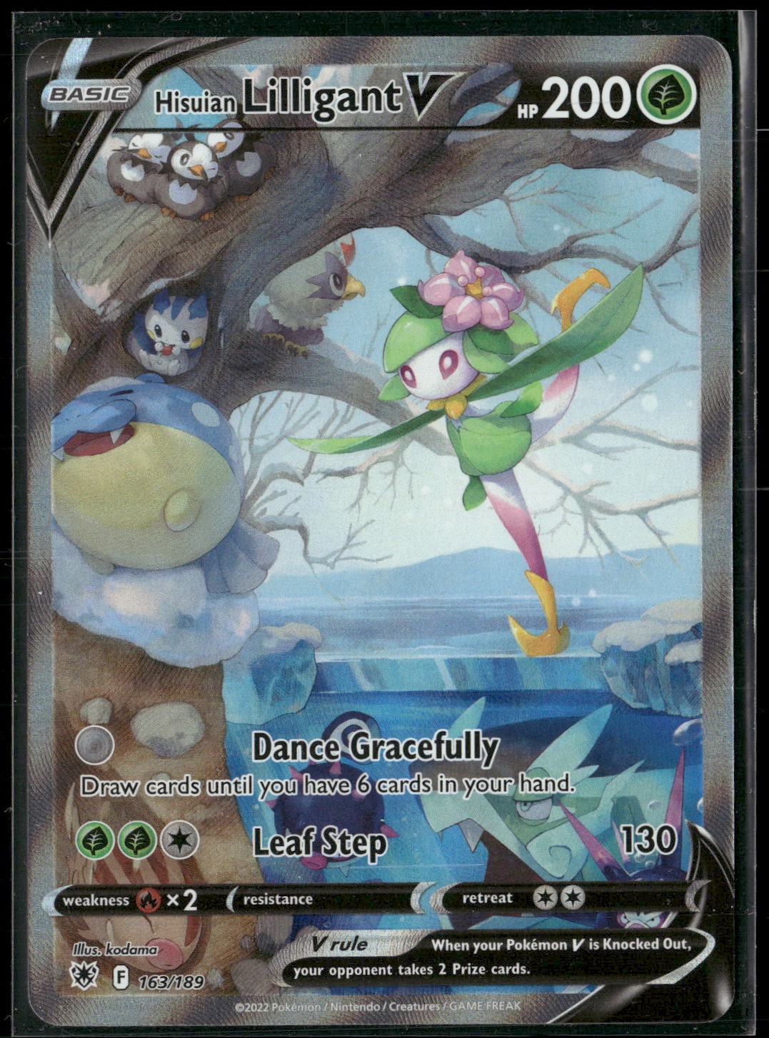 HISUIAN LILLIGANT V 163/189 Ultra Rare Astral Radiance Holo NM