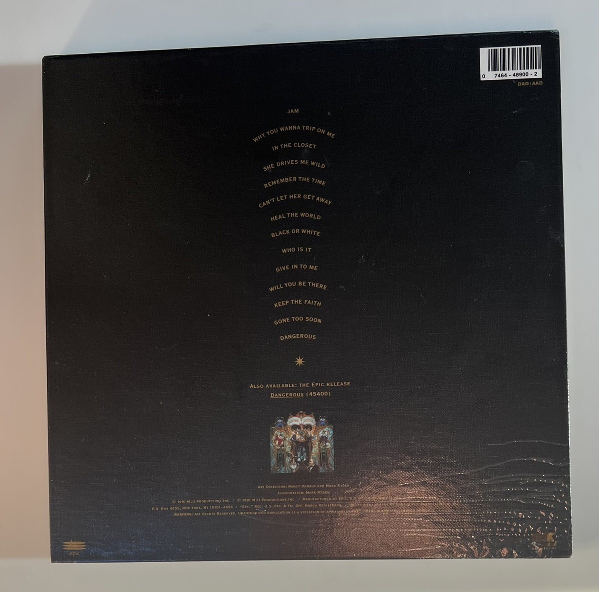 Michael Jackson Dangerous CD Collector's Edition First Printing