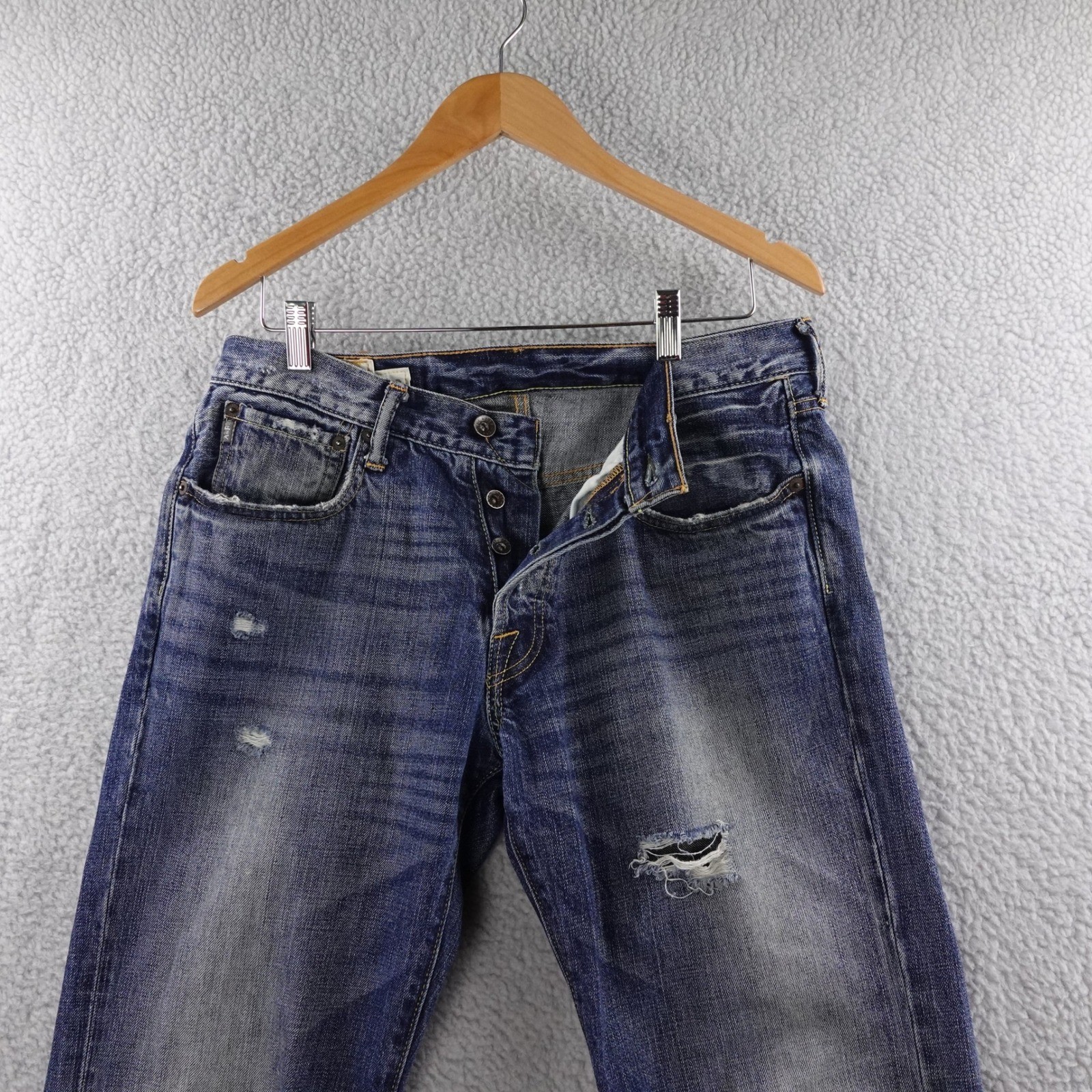 Vintage Abercrombie Fitch Kilburn Low Rise Boot Jeans Mens 32x32 Distressed Y2K