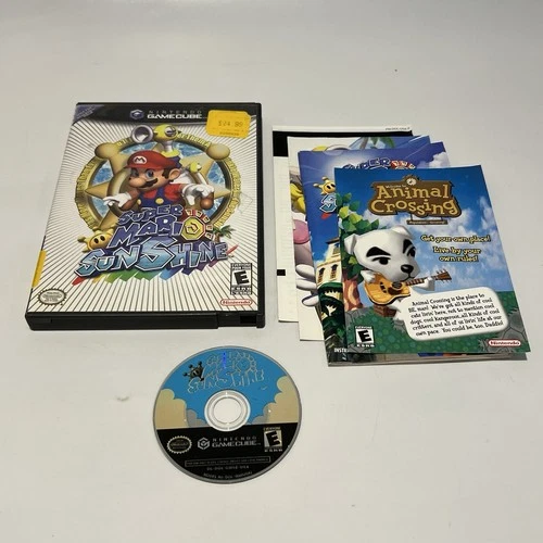 Super Mario Sunshine (Nintendo GameCube, 2002) Complete CIB Black Label Tested