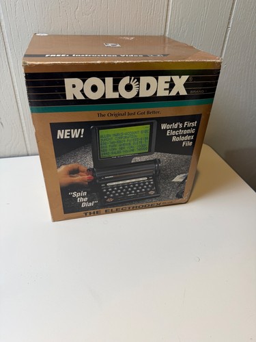 VTG 1990 The Electrodex Plus by Rolodex 64k Files Electronic Card File ...