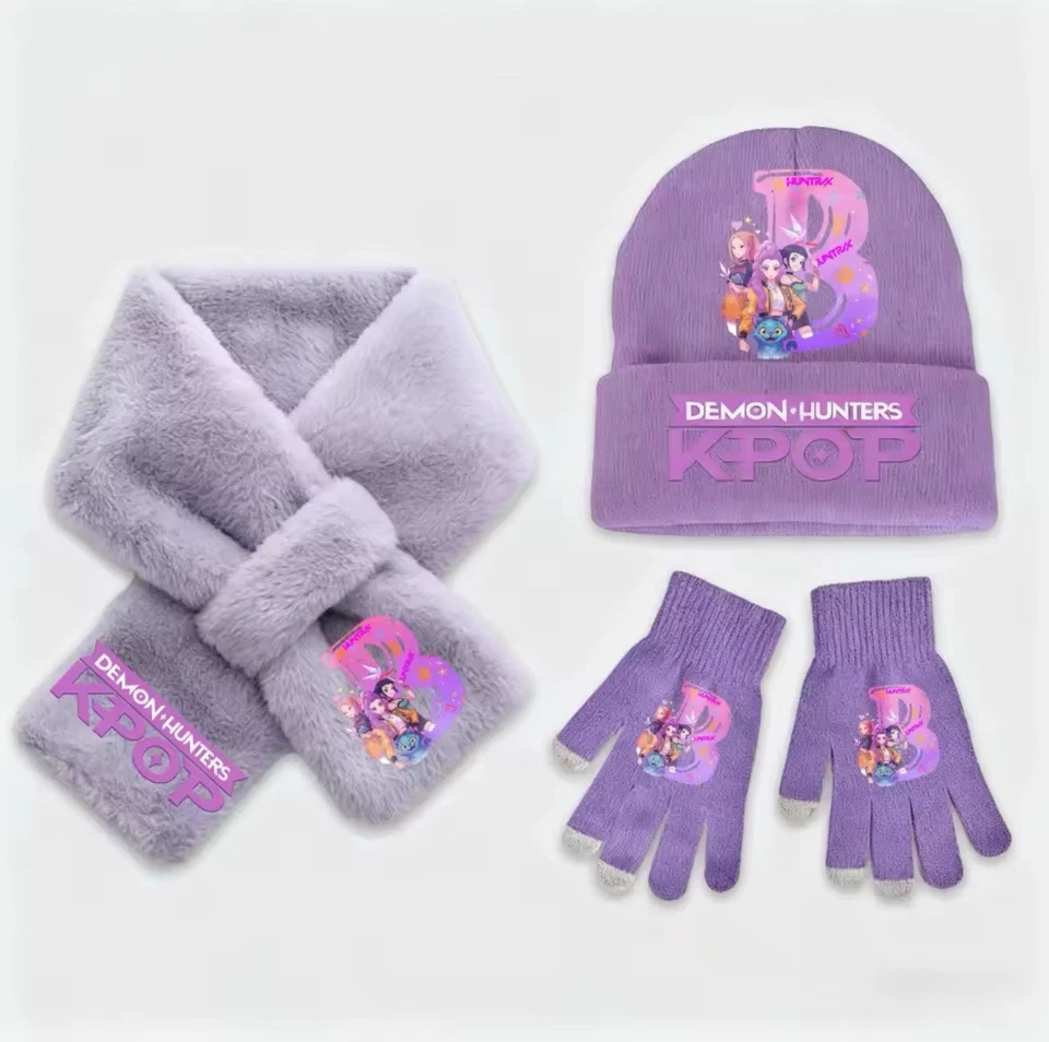 Conjunto de 3 piezas de ropa de moda para niños K-Pop Demon Hunters - cálido Foto 3 de 4