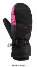 Gordini AquaBloc Kid's Mittens, Black Deep Pink, Small