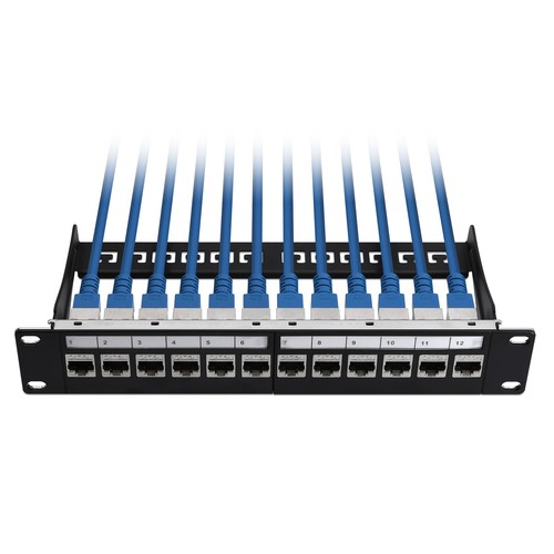 12x Keystone Modul CAT 6A Kabel 10 Gbit/s geschirmt Metall Gehäuse Snap In - Photo 6/6