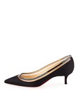 100% AUTHENTIC NEW WOMEN LOUBOUTIN PAULINA STRASS CREPE SATIN PUMPS/HEELS US 7.5 — photo 2