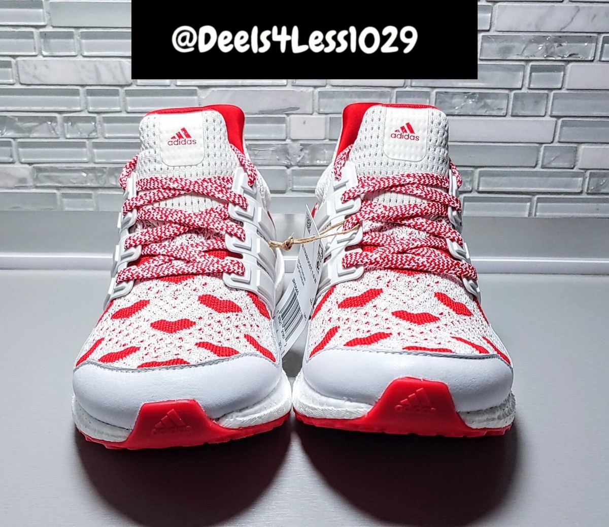 Adidas Ultraboost 1.0 Love Running Womens White Scarlet Red
