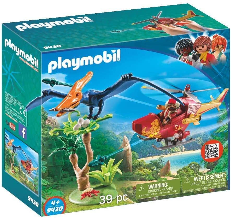 Originale PLAYMOBIL® Dinos 9430 - Elicottero Con Pterosauro - Immagine 2