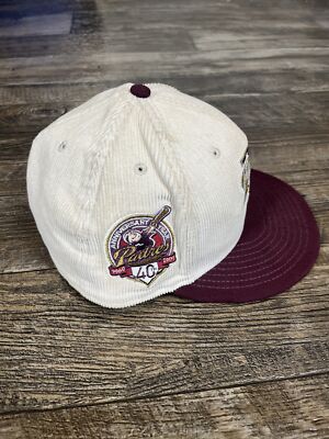 New Era 59fifty San Diego Padres Corduroy Hat Cap 40th Anniversary