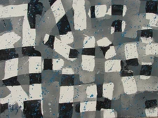 Modernist ABSTRACT PAINTING Expressionist MODERN Art CONSTRUCT by FOLTZ $