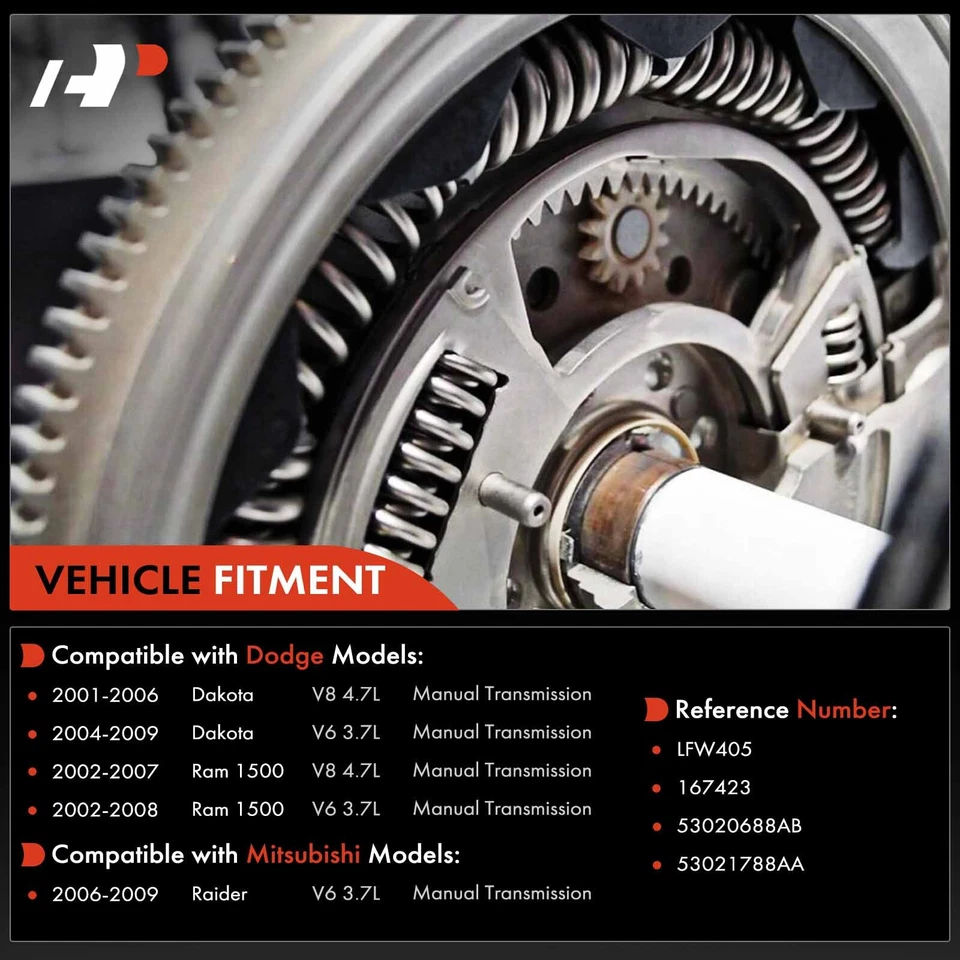 Volante de embrague para Dodge Dakota 2001-2009 Ram 1500 Mitsubishi Raider 143 dientes Foto 2 de 4