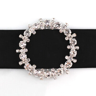 Cristal Argent Strass Ceinture Glissière Boucle Femme Déguisement Décor Rechange - Photo 1/4