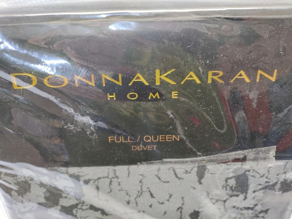 DONNA KARAN Home Moonscape Reversible Texture Jacquard Charcoal Full/Queen Duvet - Image 3 of 4