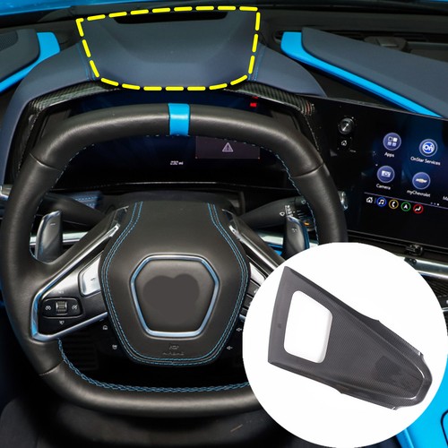 Dry Carbon Car Instrument Upper HUD Top Panel Trim For Corvette C8 2020-2024 - Picture 3 of 11
