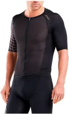 2XU Men's Triathlon Compression Sleeved RaceTop Black and Gold Small RRP $175