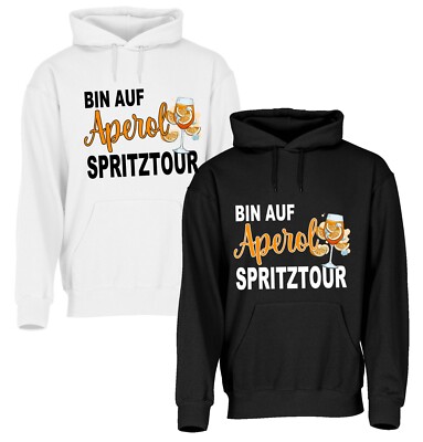 Aperol Spritz Fasching Kostüm, Hoodie mit Kapuze, Sweatshirt, Pullover, Karneval