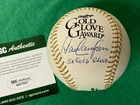 DAVE CONCEPCION Signed Inscribed Gold Glove Baseball Cincinnati Reds SGC COA