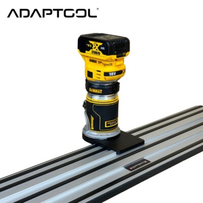 Dewalt DCW604NT-XJ DCW604NT Oberfräse Trimmer Führungsschiene Adapter auf Einhell Schiene