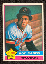 1976 Topps Baseball Card Rod Carew #400 All Star 2nd Base HOF CF