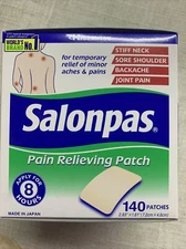 Salonpas Pain Relieving Patch 20/40/60/80/100/1200/140 ct Hismitsu