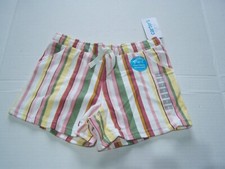 NWT Carter's Kid Girls Shorts Size 5/5A Drawcord Multicolor Stripe w/Pockets