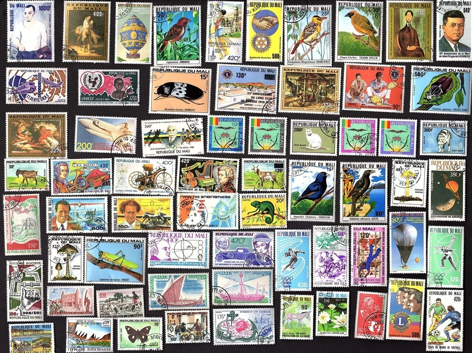 250 sellos de Malí todos diferentes Foto 2 de 4