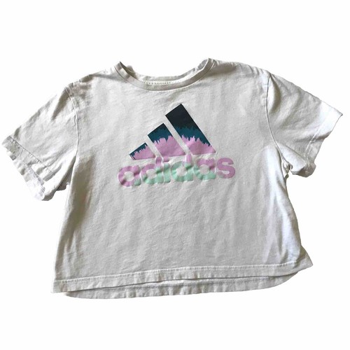 Adidas Farm Rio White Pastels S/S Tie Dye Crewneck Cropped Top Cotton Size M