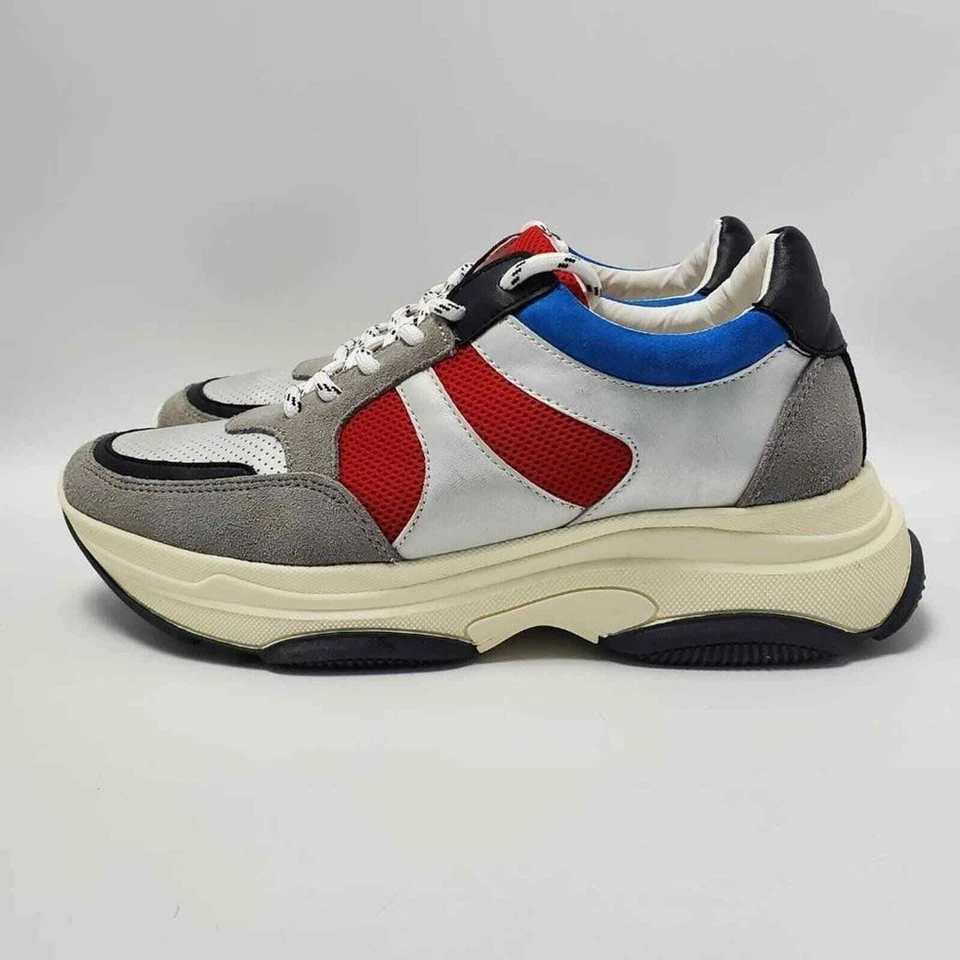 Aqua Womens AQ-IKE Multicolor Leather Lace Up Platform Sneakers Size 9.5M - Image 2 of 4