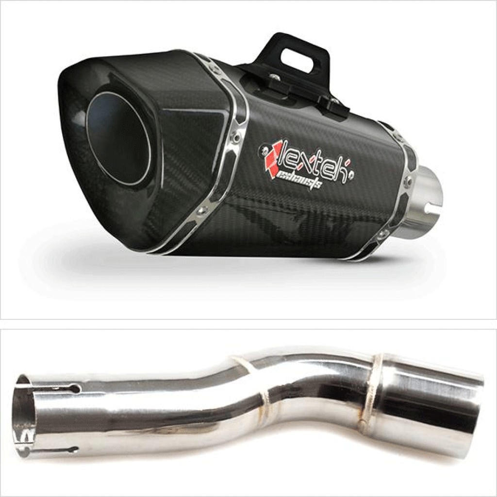 Lextek XP8C Carbon Fibre Exhaust with Link Pipe for Honda CMX500 Rebel (17-20)