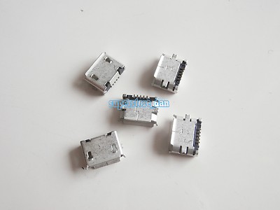 10X Micro USB Type B Female 5-Pin SMT SMD Socket Jack Connector Port PCB Board B