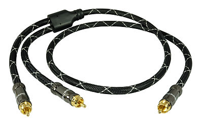 15 m SunshineTronic BlackLine Y-Subwooferkabel 4-fach geschirmt  AV004-15m