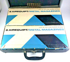 Airequipt 12ea 2x2 Slide Tray Metal Magazines w/Hard Carry Case Vintage