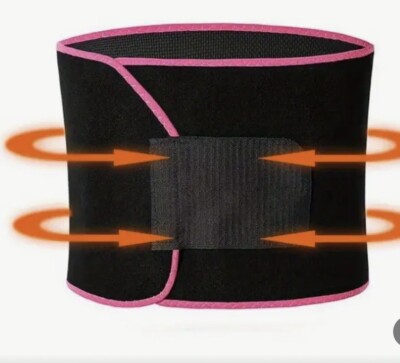 PINK Sweat Waist Trimmer Belt for Women Waist Trainer Sauna Belt Tummy (No Box)