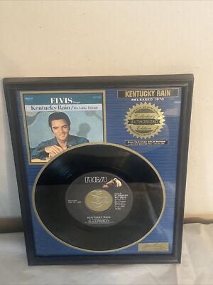ELVIS PRESLEY Kentucky Rain 45 Framed RIAA-Certified Platinum record | eBay